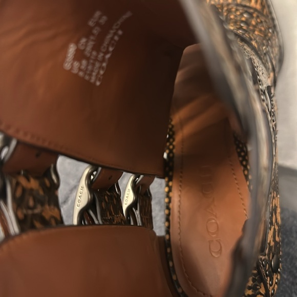 Coach leather leopard print boots - Picture 7 of 10